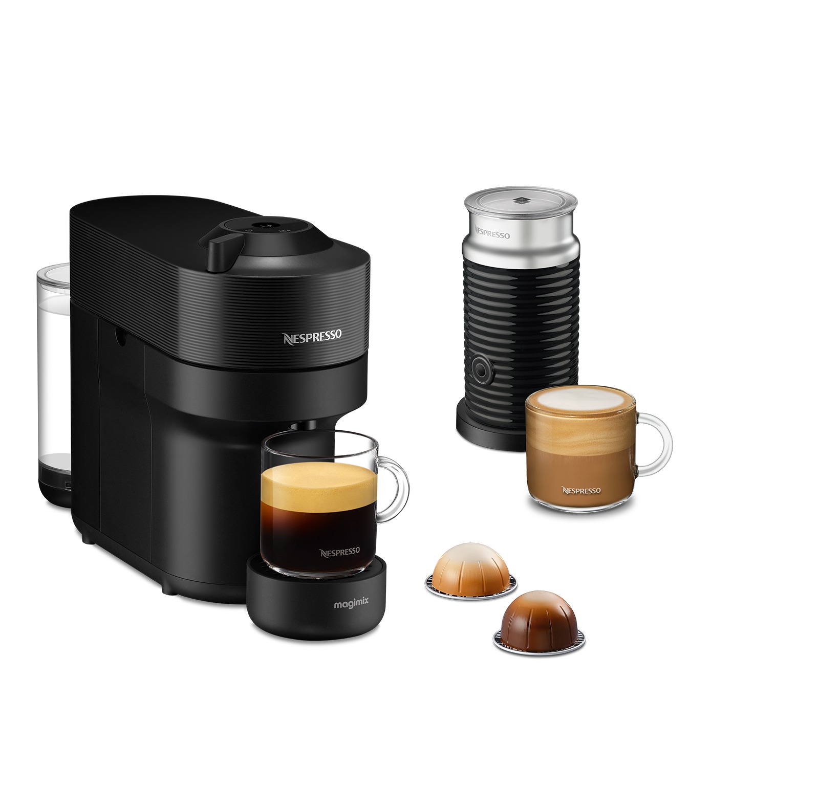 Magimix VERTUO POP + AEROCINNO Nespresso Zwart