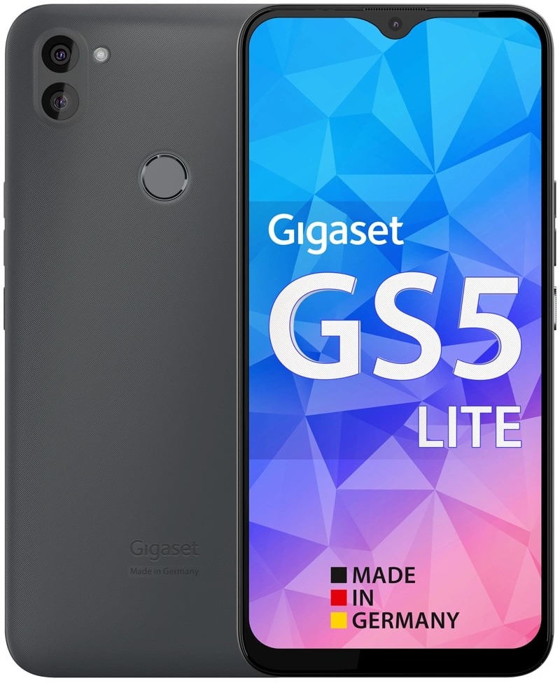 Gigaset GS5 Lite - 64GB - 48MP camera + 8MP groothoek - 6.3"Full HD+ scherm - Dual Sim + geheugenkaart - NFC + Bluetooth 5.0 - Dark Titanium Grey