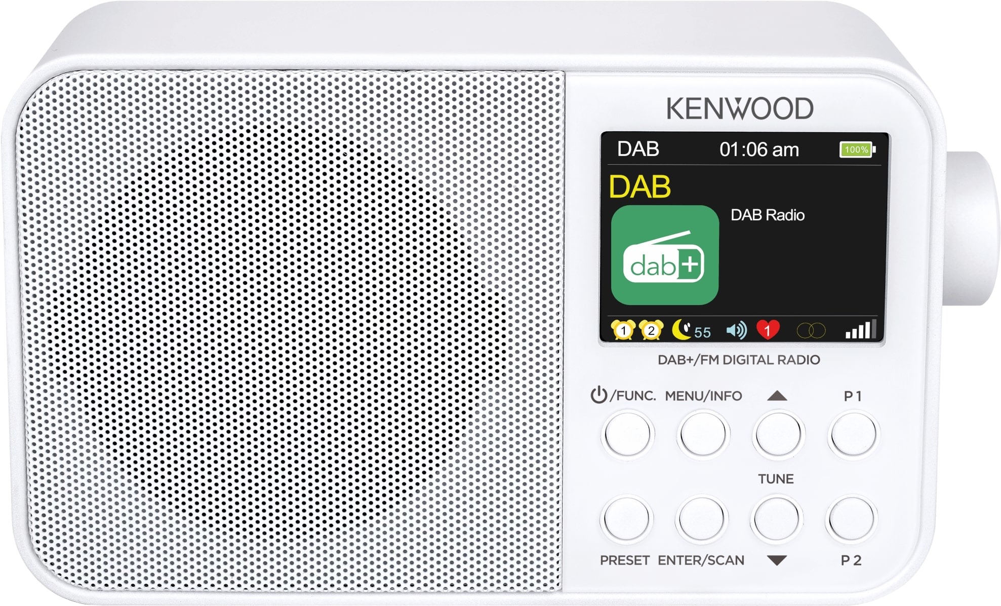 Kenwood CRM30DAB DAB radio Wit