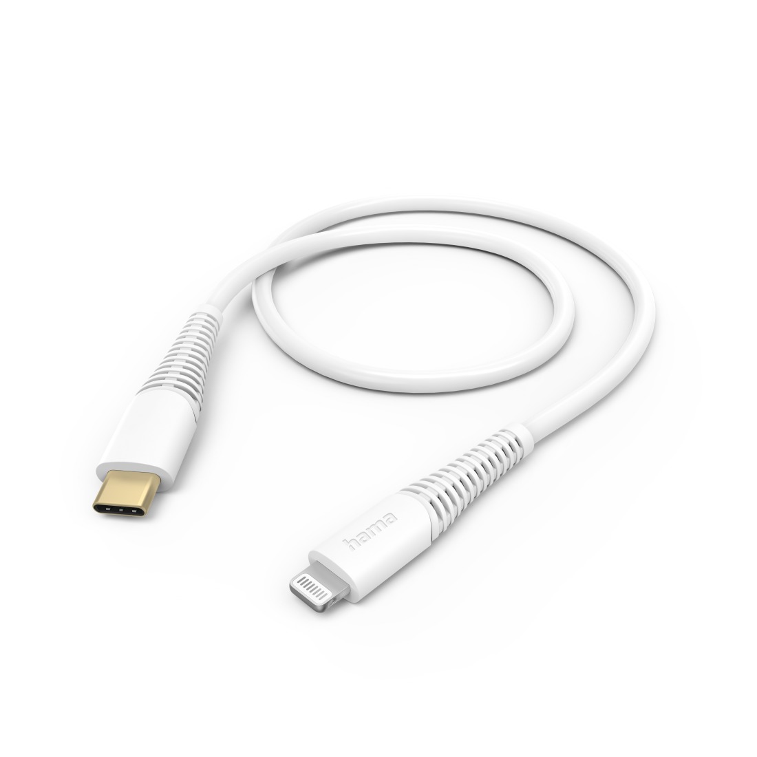 Hama USB-laadkabel USB 2.0 Apple Lightning stekker, USB-C stekker 1.5 m Wit 00201603