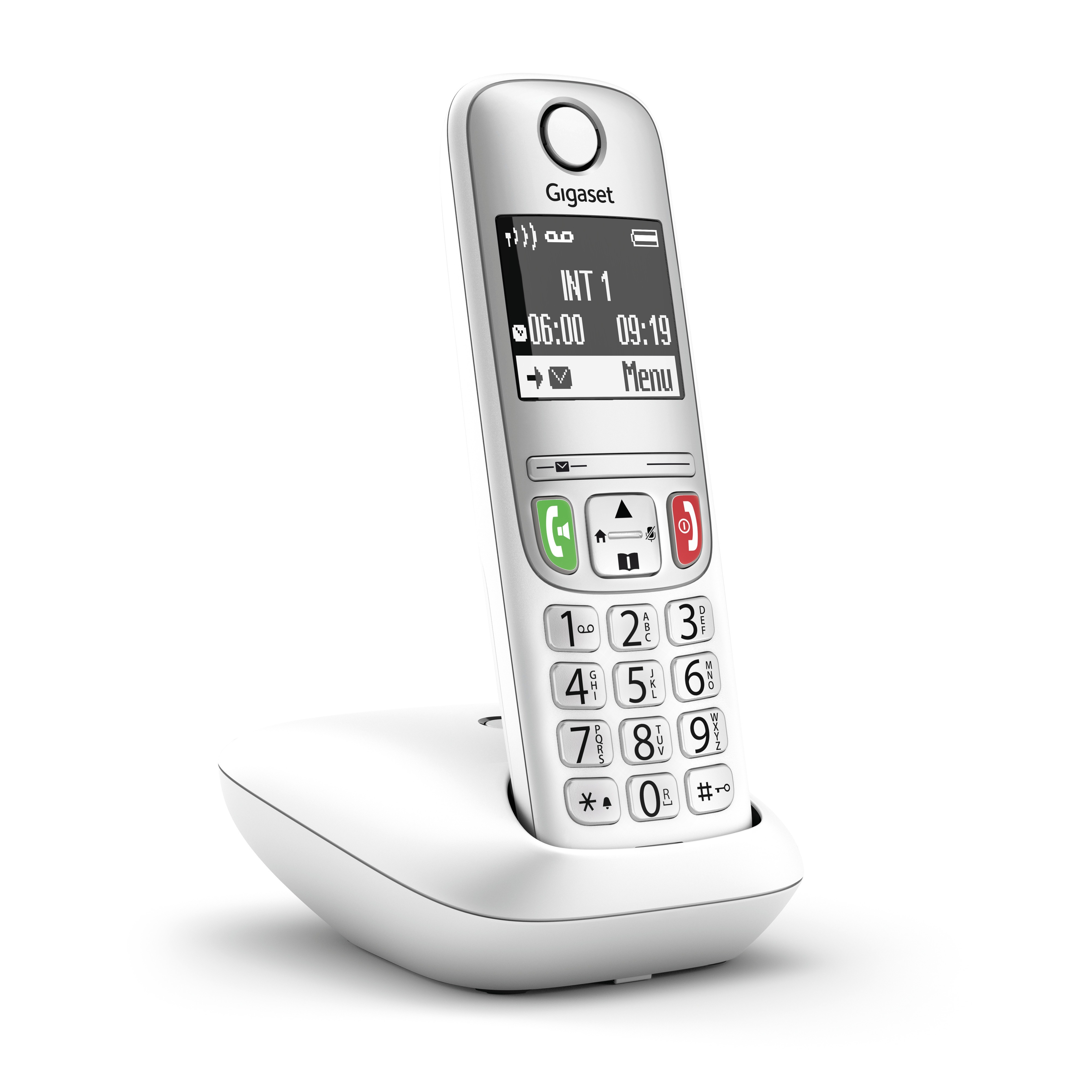 Gigaset A605 draadloze huistelefoon - gemakkelijk in gebruik - verlichte toetsten - goed contrast -  wit