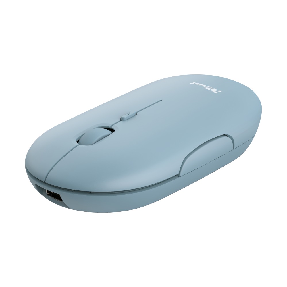 Trust PUCK WIRELESS RECHARGABLE MOUSE Muis Blauw