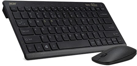 Acer Vero Combo set Antimicrobial Keyboard+Macaron Mouse Toetsenbord Zwart