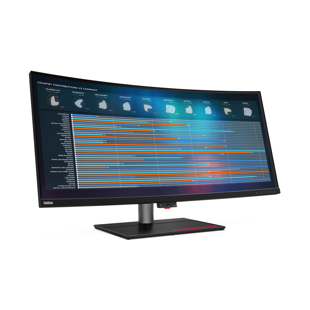 Lenovo ThinkVision P40w-20 Curved Monitor Zwart