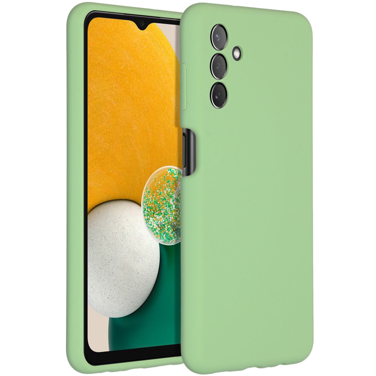 Accezz Liquid Silicone Backcover voor Samsung Galaxy A13 (5G) / A04s Telefoonhoesje Groen