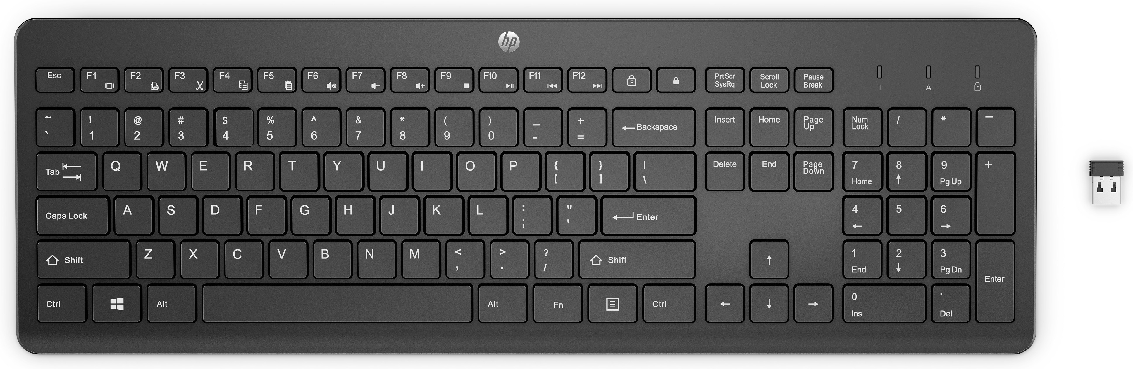 HP 230 Wireless Keyboard Toetsenbord Zwart