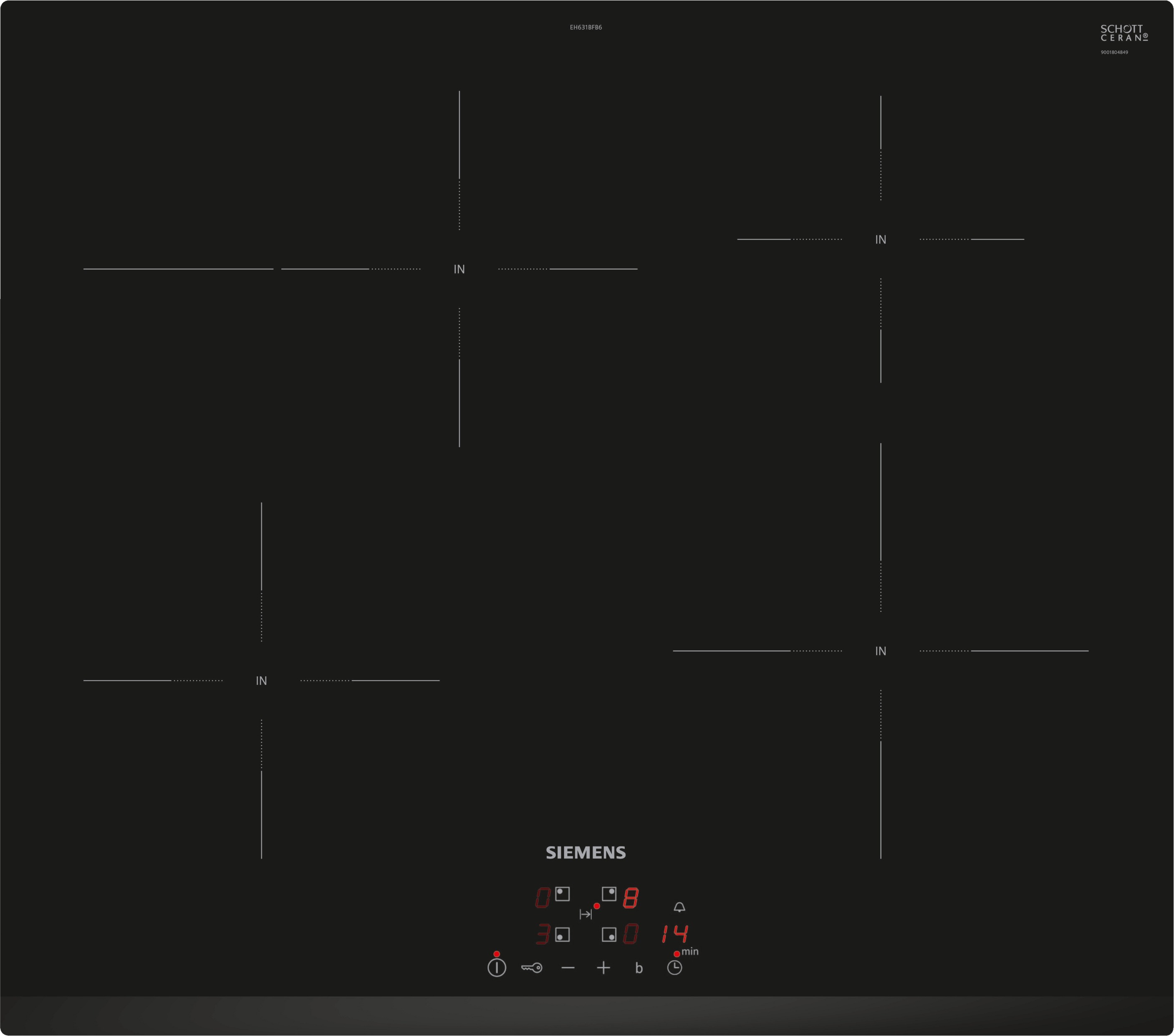 Siemens EH631BFB6E Inductie inbouwkookplaat Zwart