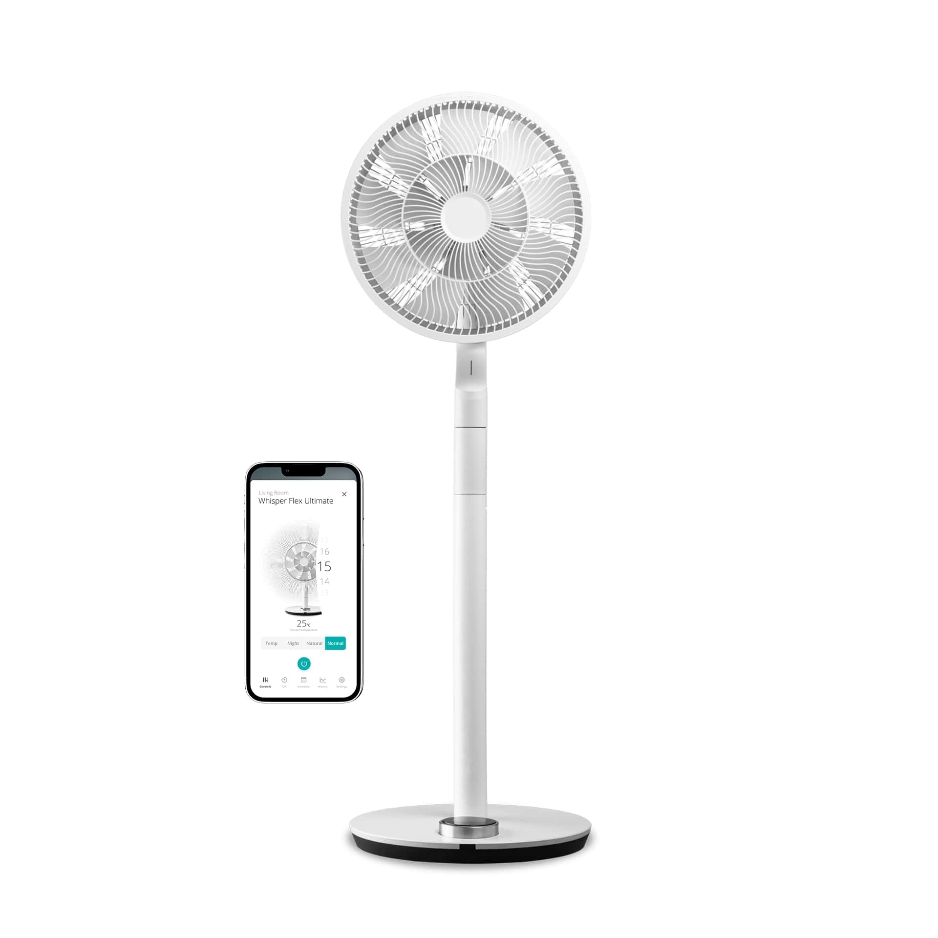 Duux Whisper Flex Ultimate - Smart Statiefventilator & Tafelventilator - 30 Snelheden