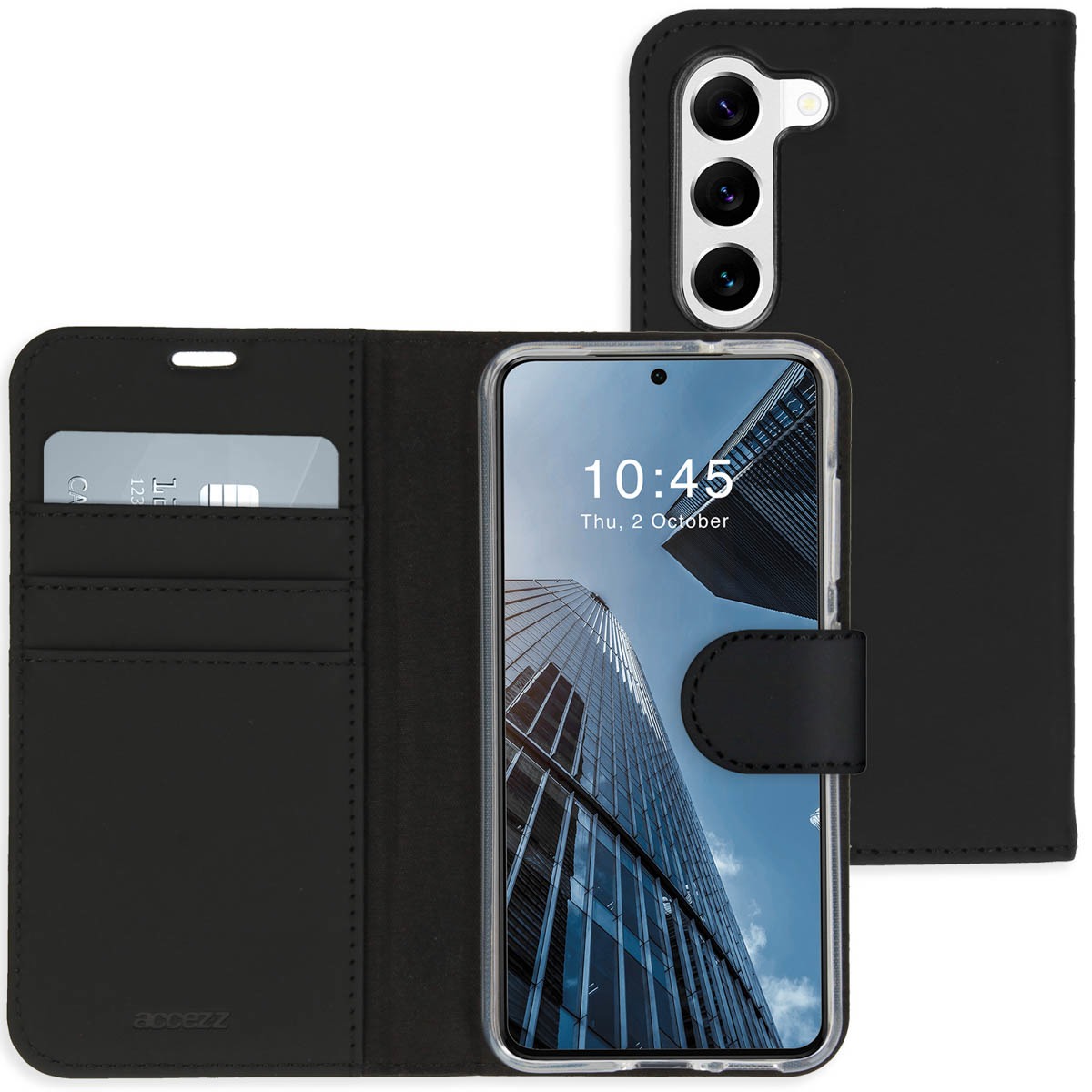 Accezz Industry Packaged Wallet Softcase Bookcase Samsung Galaxy S23 Telefoonhoesje Zwart