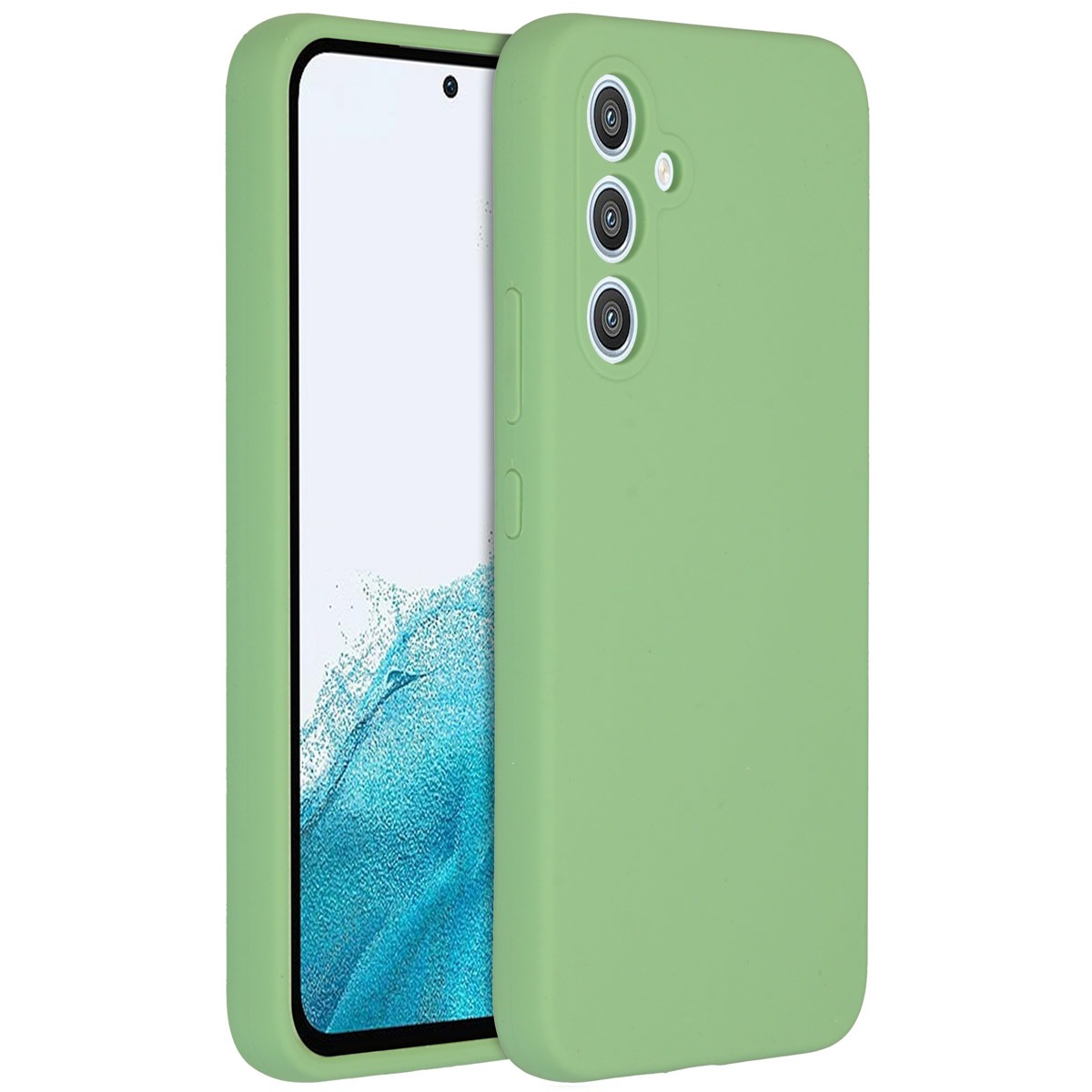 Accezz Liquid Silicone Backcover Samsung Galaxy A54 (5G) Telefoonhoesje Groen
