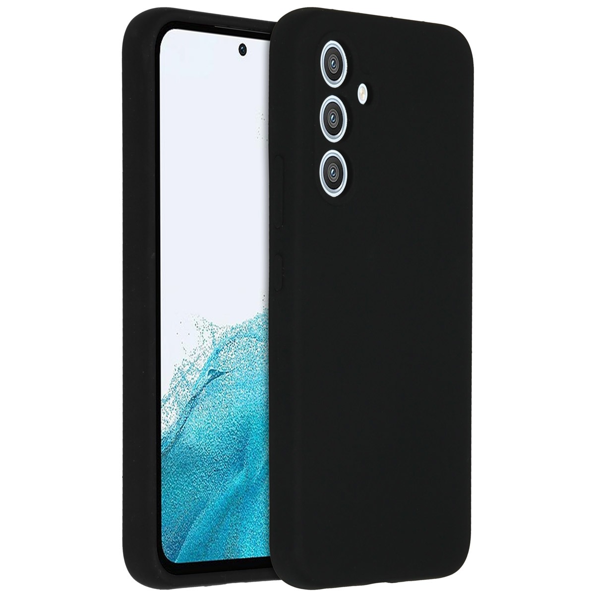 Accezz Liquid Silicone Backcover Samsung Galaxy A54 (5G) Telefoonhoesje Zwart