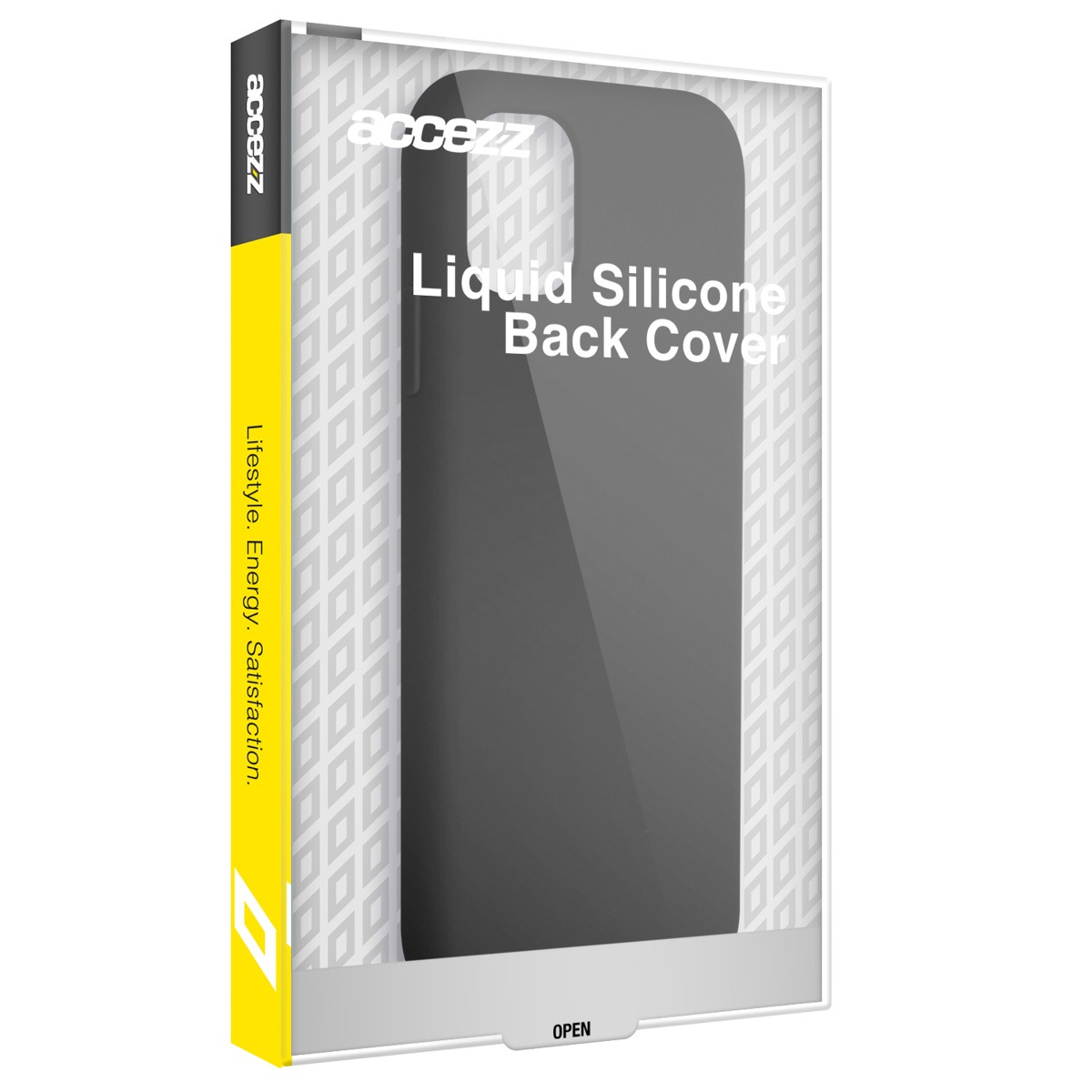 Accezz Liquid Silicone Backcover Samsung Galaxy S23 Ultra hoesje - Zwart