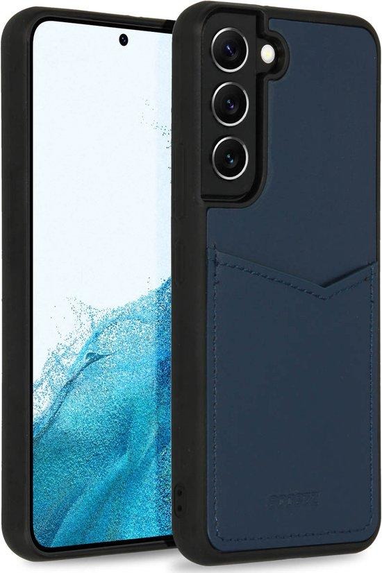 Accezz Premium Leather Card Slot Backcover Samsung Galaxy S22 hoesje - Donkerblauw