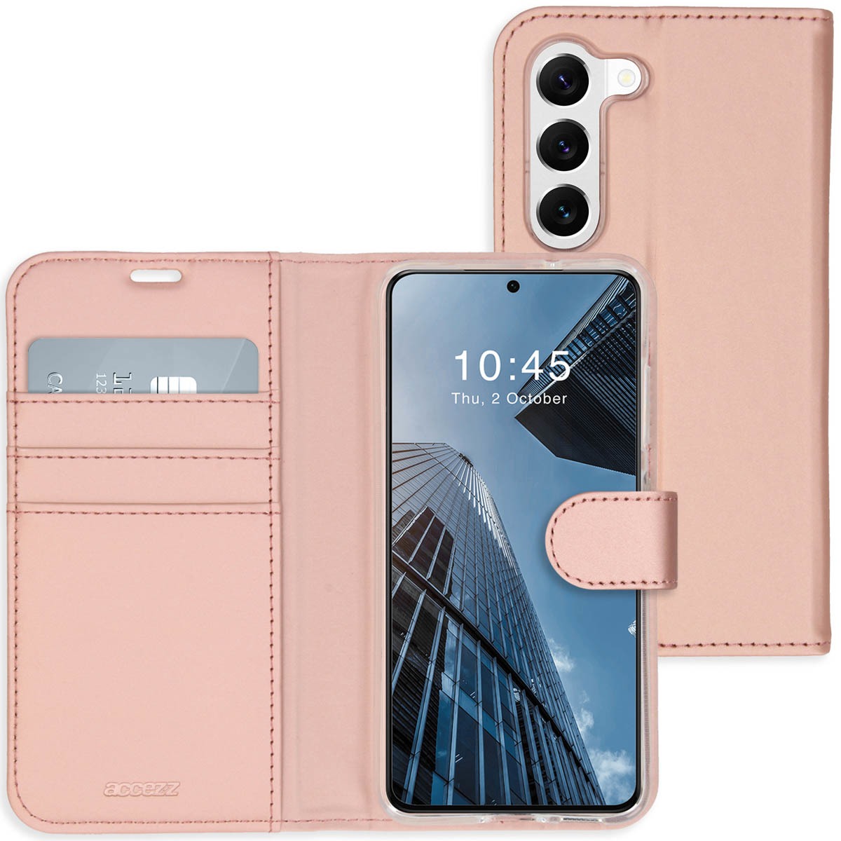 Accezz Wallet Softcase Bookcase Samsung Galaxy S23 hoesje - Rosé Goud