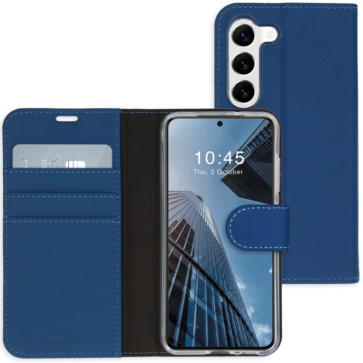 Accezz Wallet Softcase Bookcase Samsung Galaxy S23 Plus hoesje - Donkerblauw