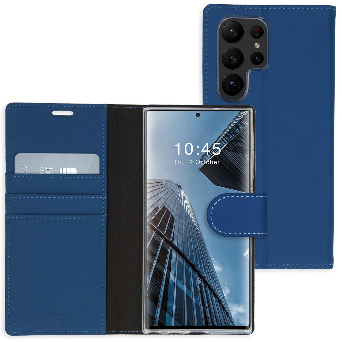 Accezz Wallet Softcase Bookcase Samsung Galaxy S23 Ultra hoesje - Donkerblauw