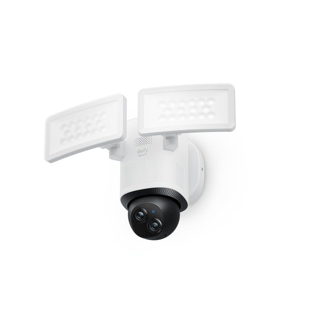 eufy Security Floodlight Camera E340 Wired - dubbele camera - 360° draaien en kantelen - 24/7 opnemen - dualband wifi - 2000 lumen - bewegingsdetectie - compatibel met HomeBase 3