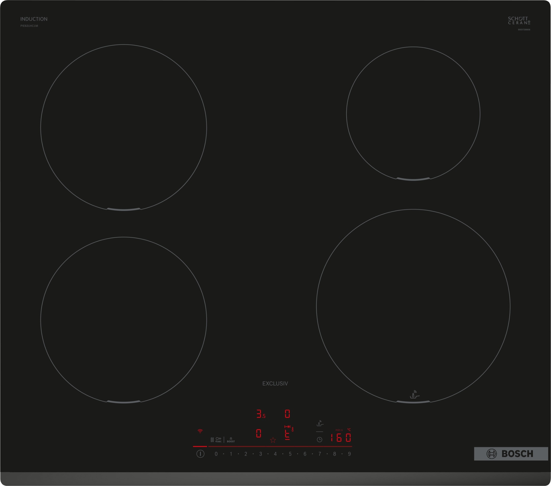 Bosch PIE631HC1M Inductie inbouwkookplaat Zwart