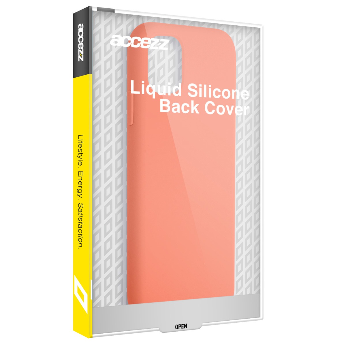 iPhone 15 Pro Hoesje Siliconen - Accezz Liquid Silicone Backcover - oranje