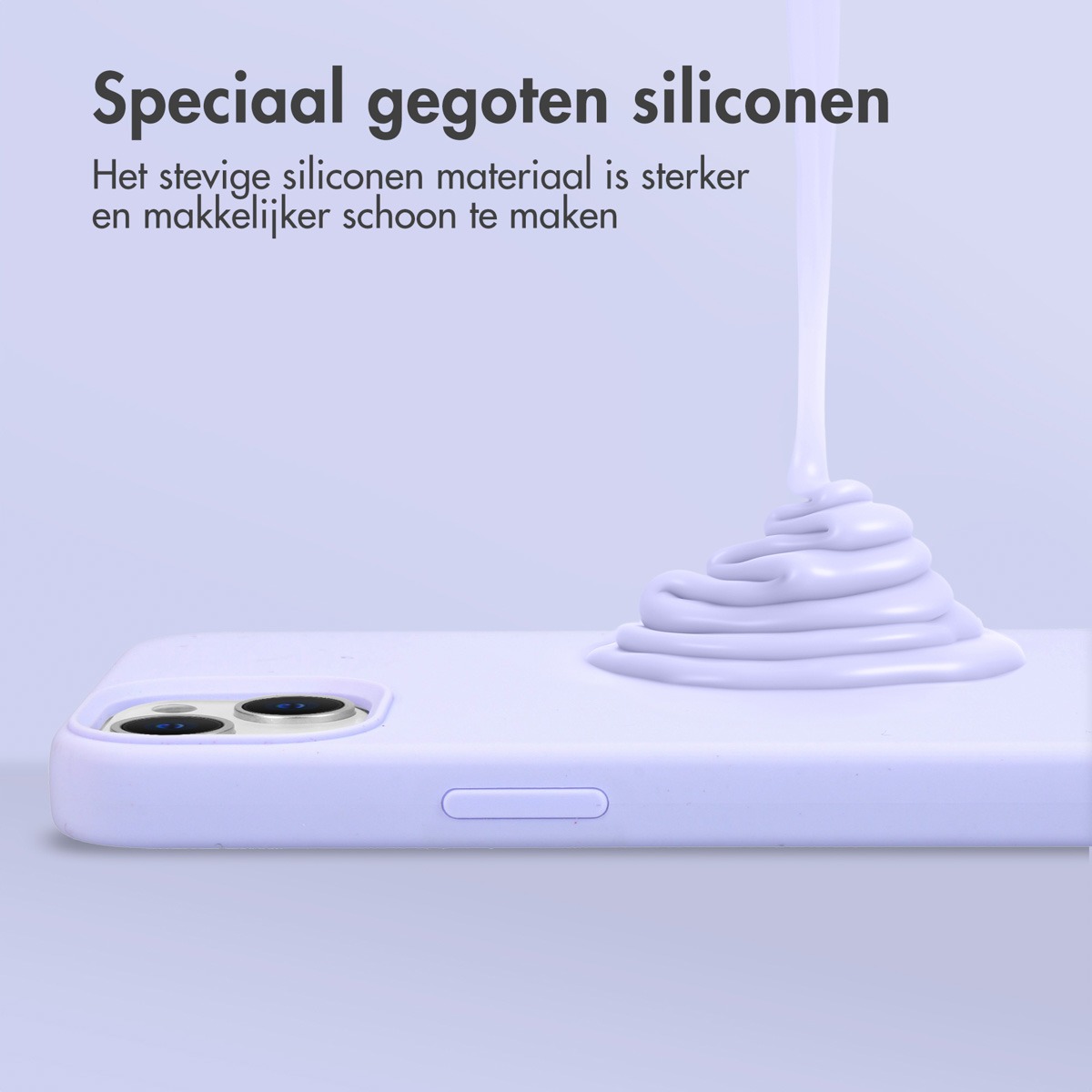 iPhone 15 Pro Hoesje Siliconen - Accezz Liquid Silicone Backcover met MagSafe - Paars