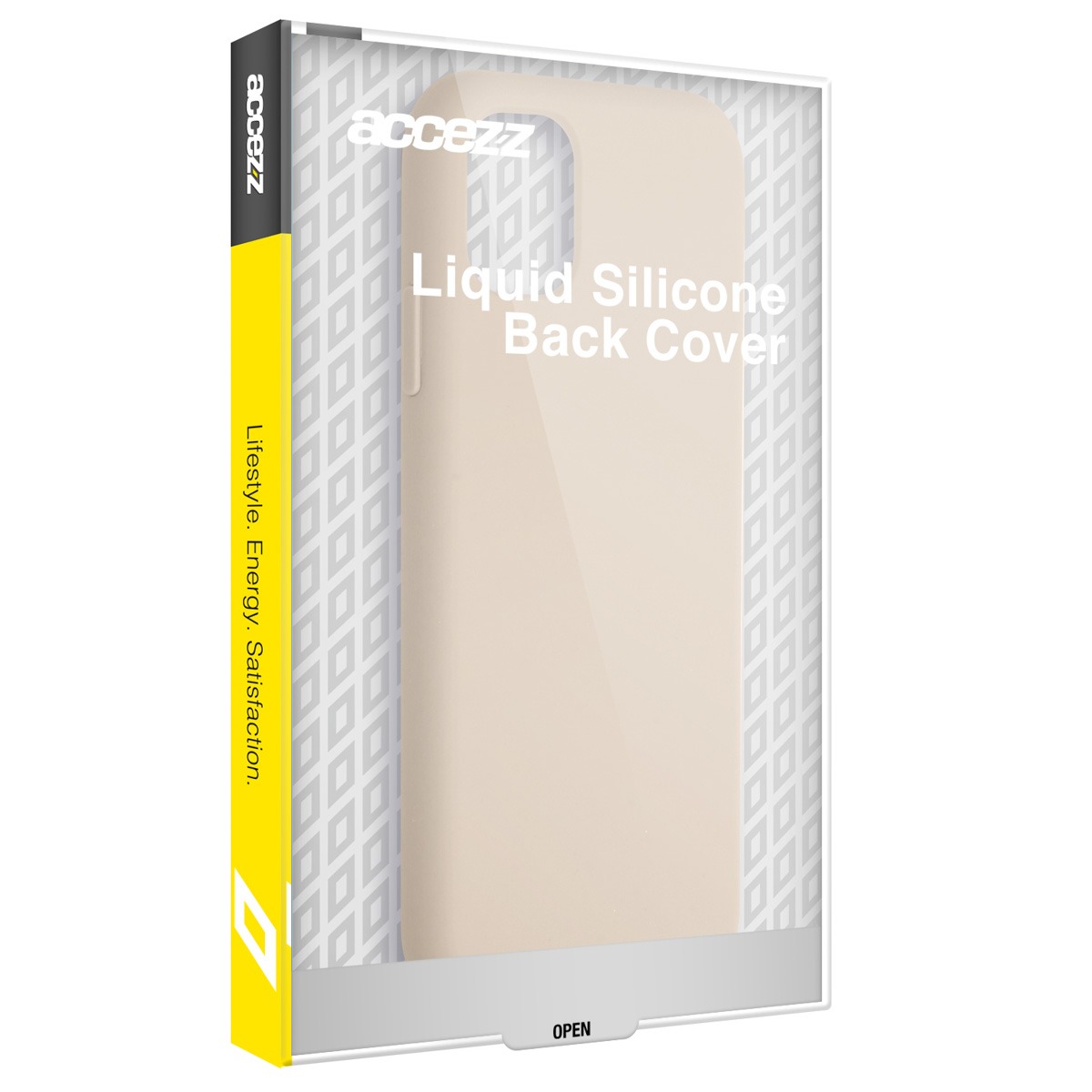 iPhone 15 Pro Hoesje Siliconen - Accezz Liquid Silicone Backcover met MagSafe - beige