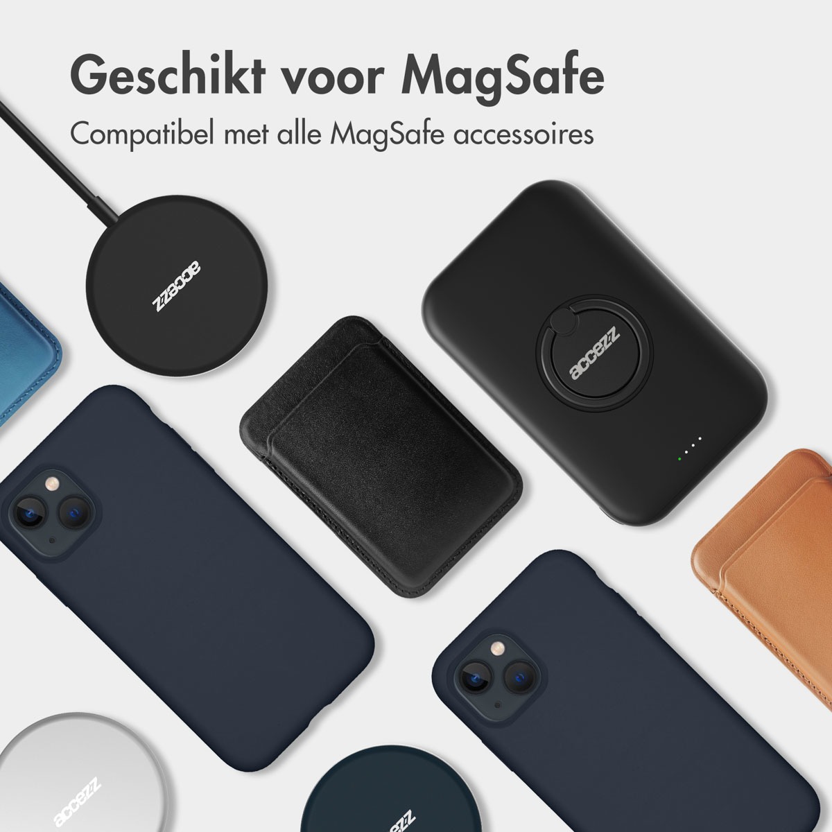 iPhone 15 Pro Max Hoesje Siliconen - Accezz Liquid Silicone Backcover met MagSafe - Donkerblauw