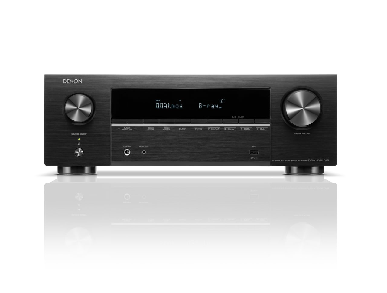 Denon AVR-X1800H DAB Receiver Zwart