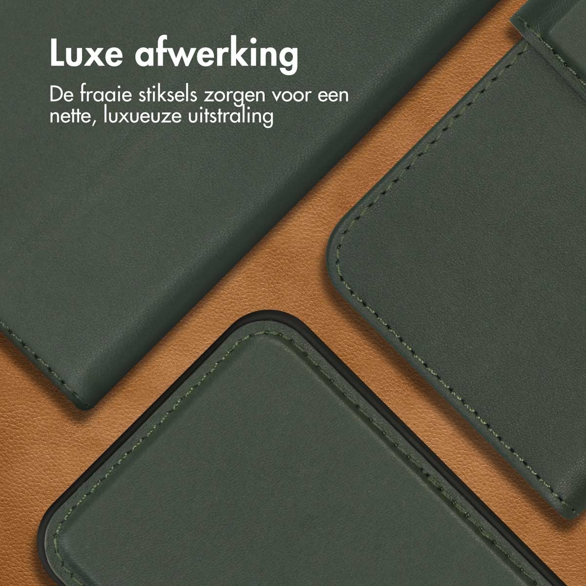 Accezz Premium Leather 2 in 1 Wallet Bookcase iPhone 15 Telefoonhoesje Groen