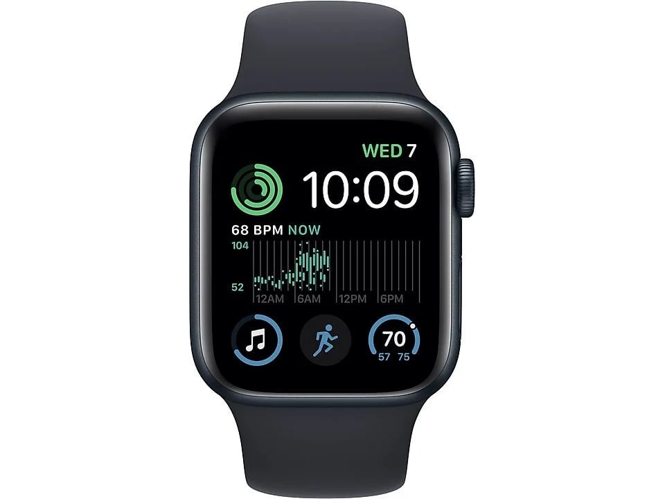 Apple Watch SE (2022) 40mm Midnight Aluminium Sportband S-M Smartwatch