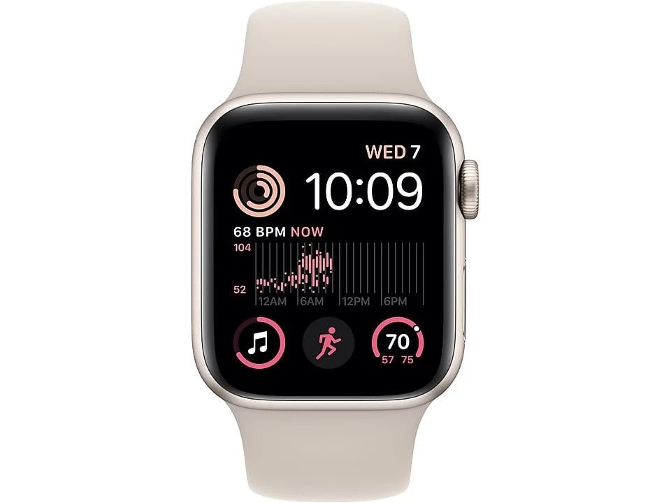 Apple Watch SE (2022) 40mm Starlight Aluminium Sportband M-L Smartwatch