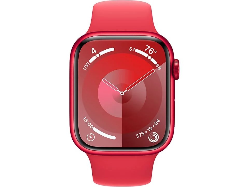 Apple Watch Series 9 45mm (PRODUCT)RED Aluminium Sportband S-M Smartwatch Rood