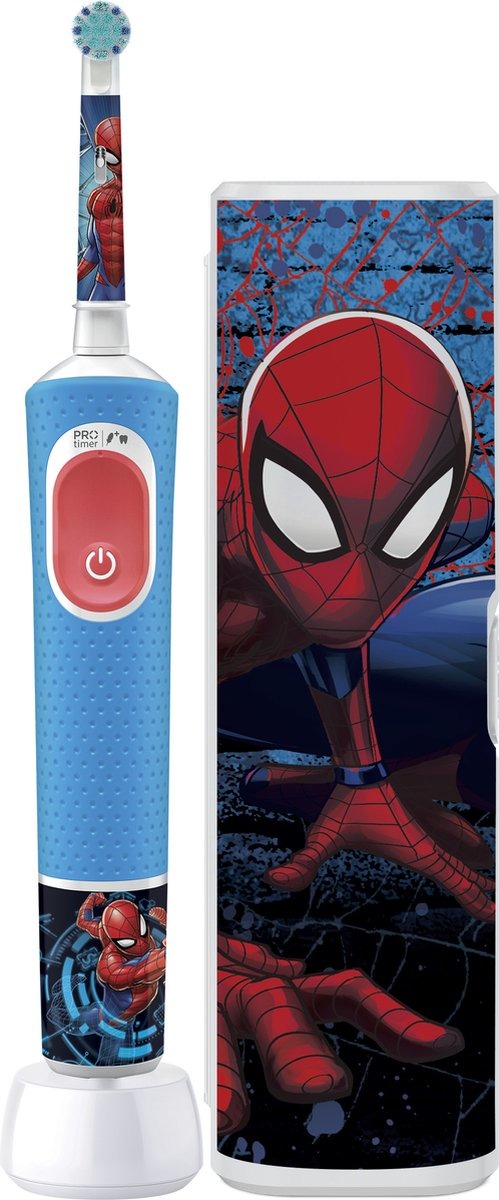 Oral-B Pro Kids Elektrische Tandenborstel - Spiderman Editie inclusief Reisetui - Voor Kinderen Vanaf 3 Jaar