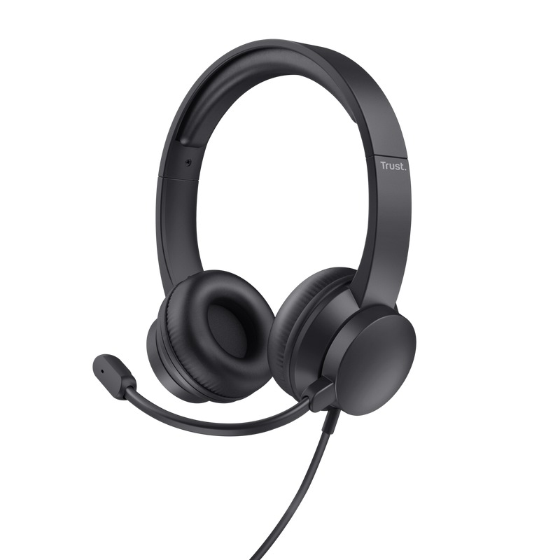 Trust Ayda Headset voor pc (USB) Headset Zwart