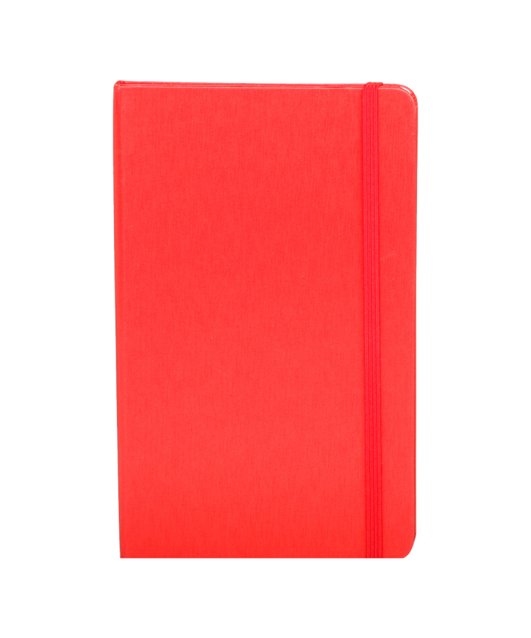 Large Hard-Cover Journal Notebook with 1-Color Logo - 5.5 inch x 8.5 inch — Red