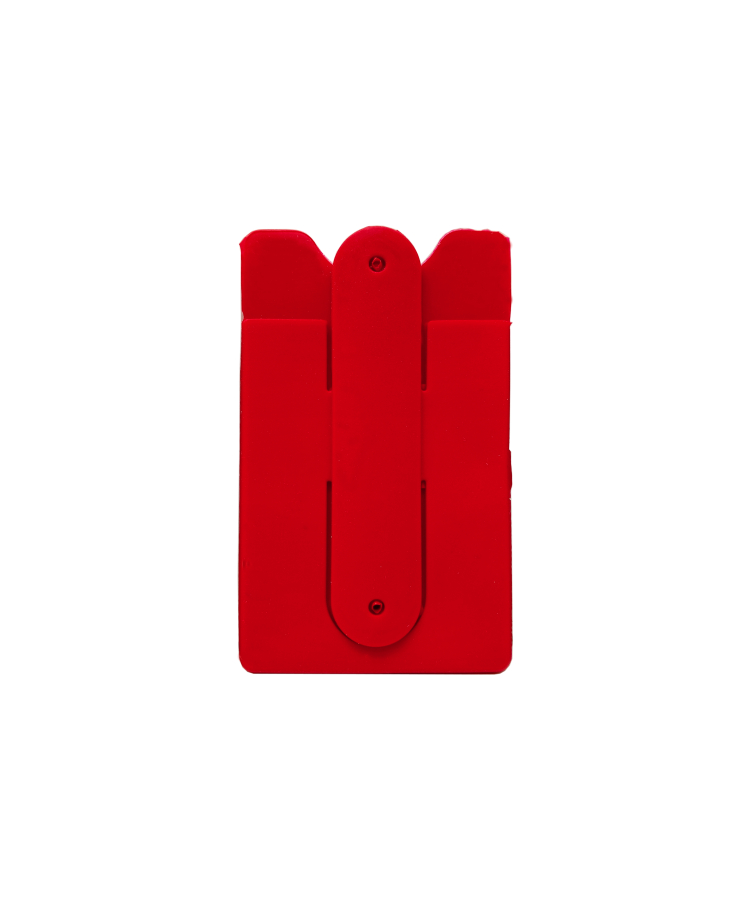 Union Printed - Silicone Wallet Phone Stand with 3M Backing — Red