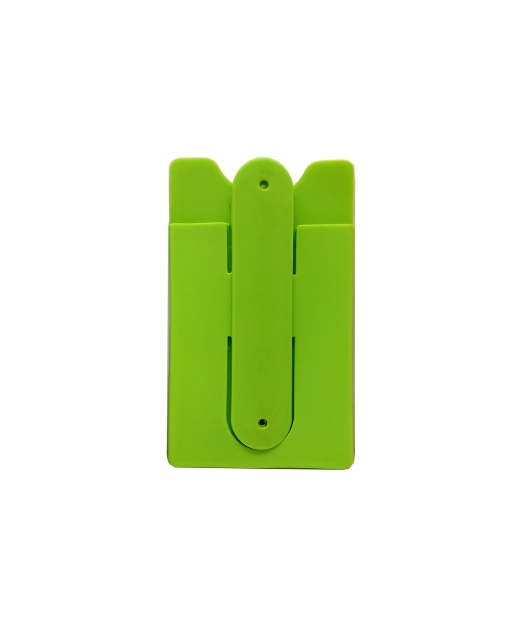 Union Printed - Silicone Wallet Phone Stand with 3M Backing — Green