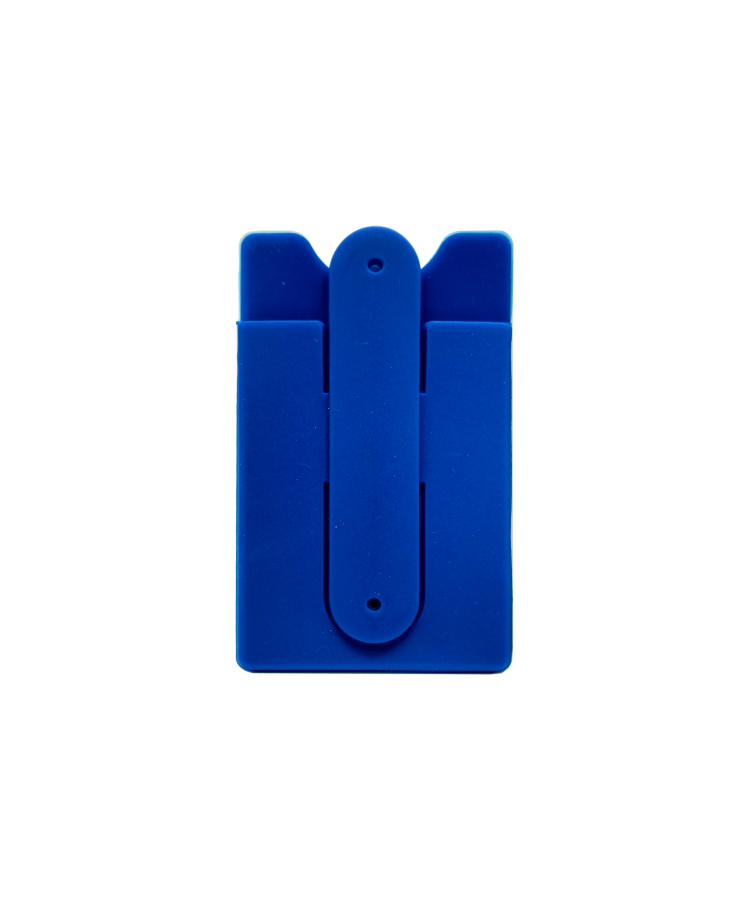Union Printed - Silicone Wallet Phone Stand with 3M Backing — Blue