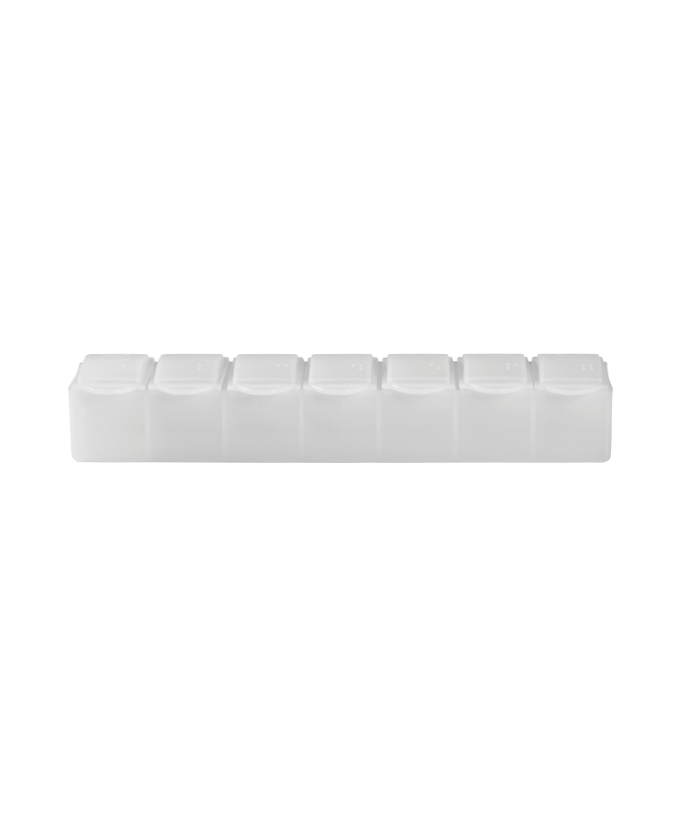 7 Day Pill Box Planner with Large Compartments - 1-Color Print — White
