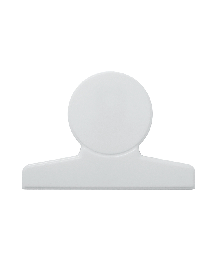 Union Printed - Round Shaped Bag Clip - One Color — White