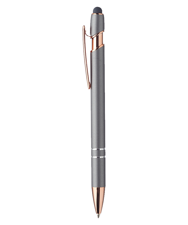 Union Printed - Majesty Stylus Pen with Rose Gold Trim — Smoke