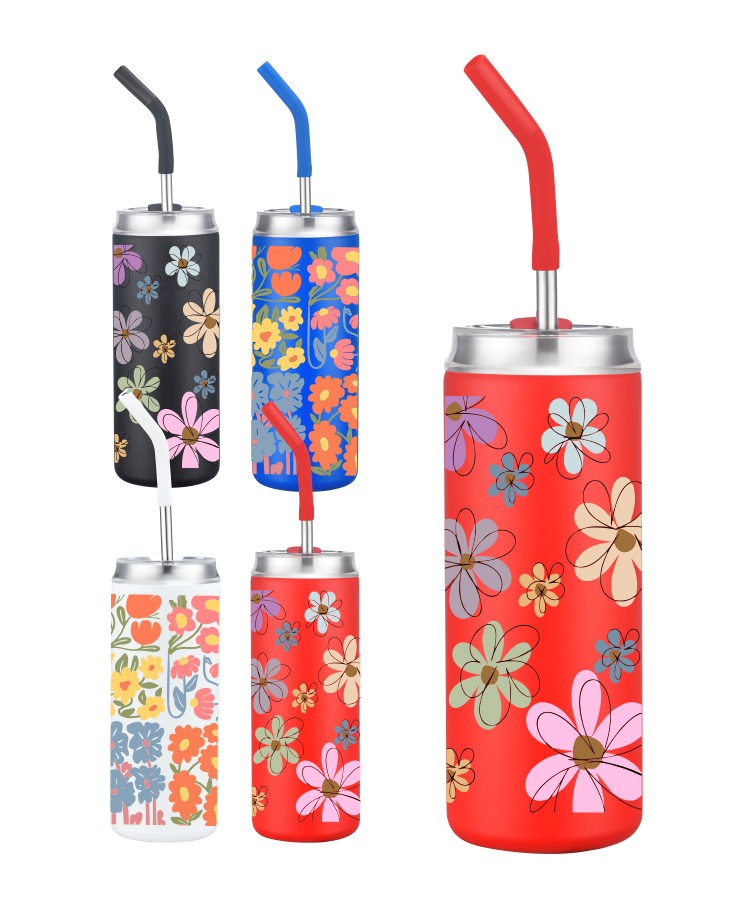Union Printed - 20 oz Vacuum Tumbler Can w/ Straw - Full Color Wrap