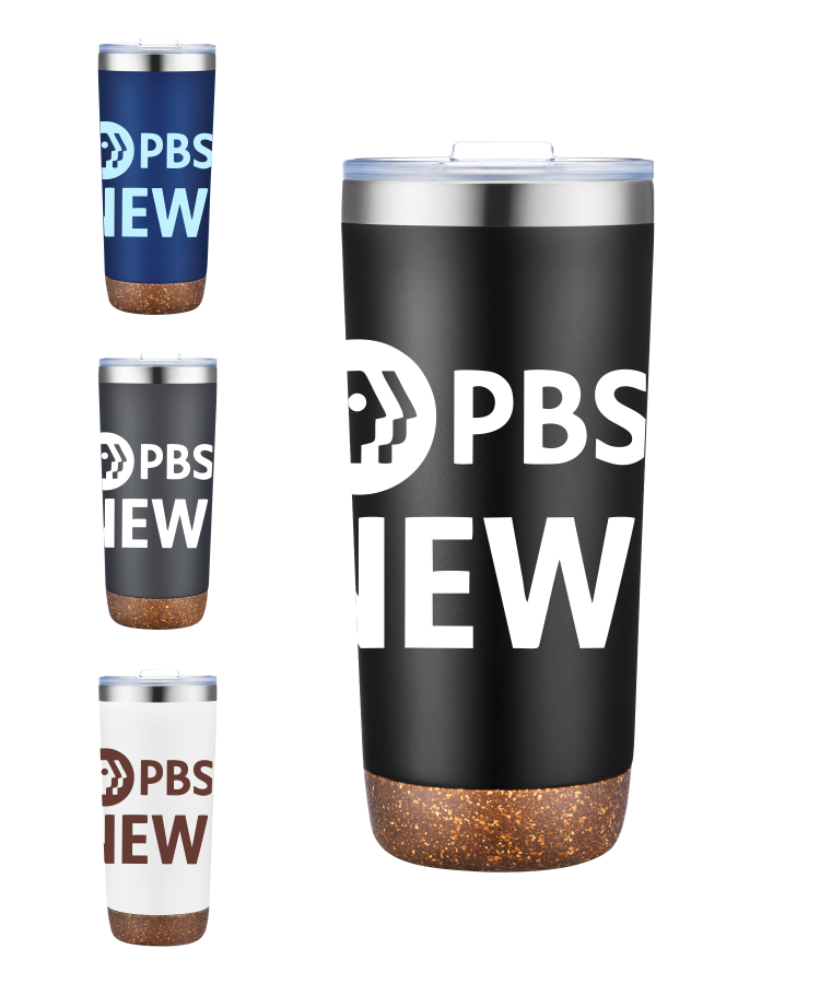 Union Printed - 22 oz Vacuum Tumbler w/ Cork Bottom - One Color Wrap