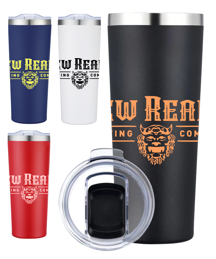 28oz Vacuum Tumbler Powder coated Double Wall Stainless Steel - One Color Wrap