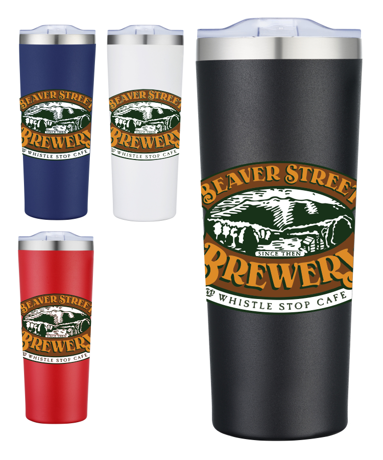 28oz Vacuum Tumbler Powder coated Double Wall Stainless Steel - Full Color Wide