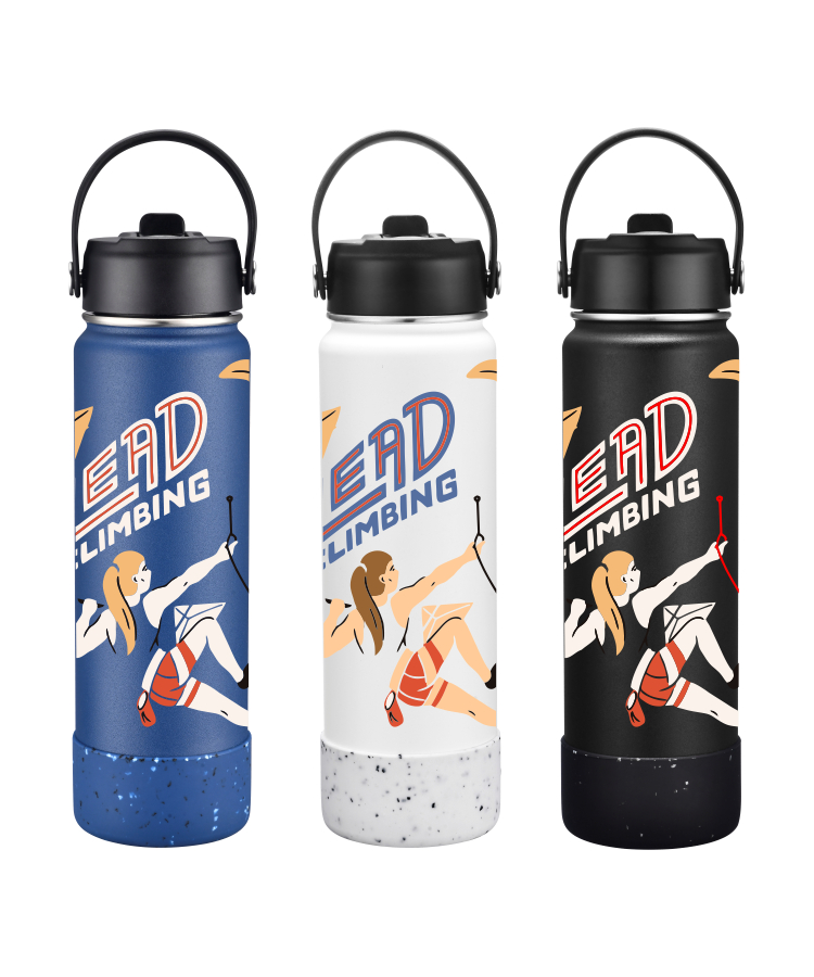Union Printed - 27oz Vacuum Water Bottle w/ Silicone Bottom - Full Color Wrap