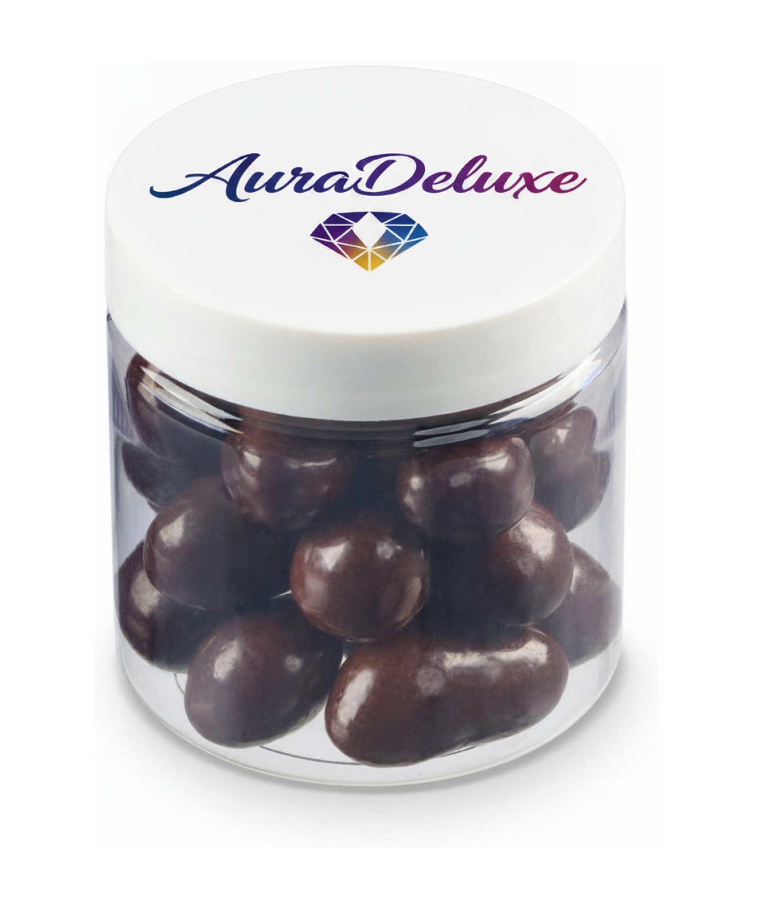 Union Printed - 4 oz jar of chocolate covered cookie pieces with a full color imprint on the lid