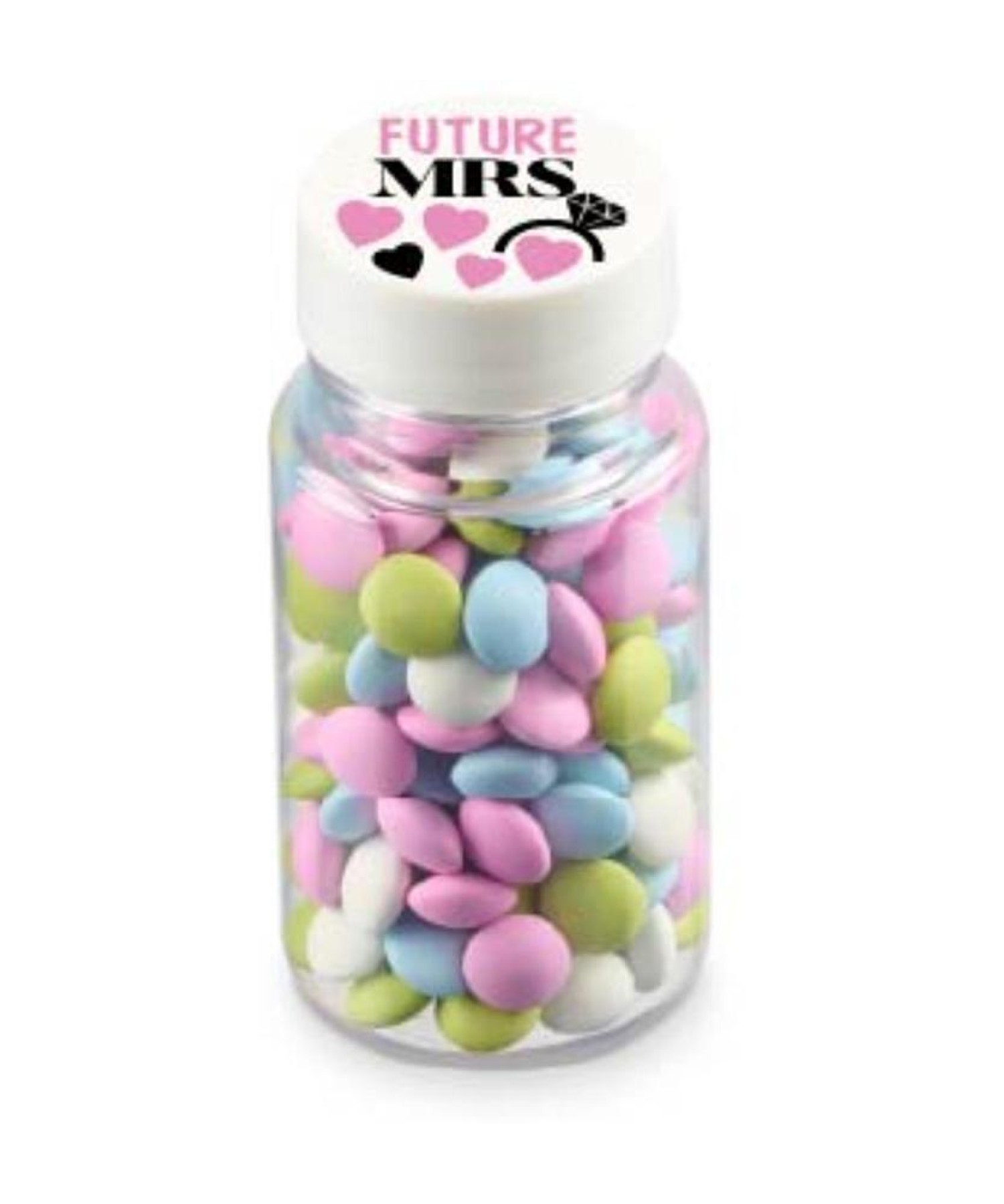 Union Printed - 1.3 oz bottle of mini mint lentils with a full color imprint on the lid