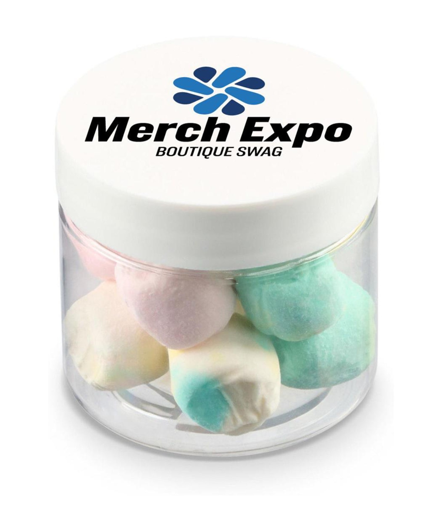 Union Printed - 2 oz jar of after dinner mints with a full color imprint on the lid