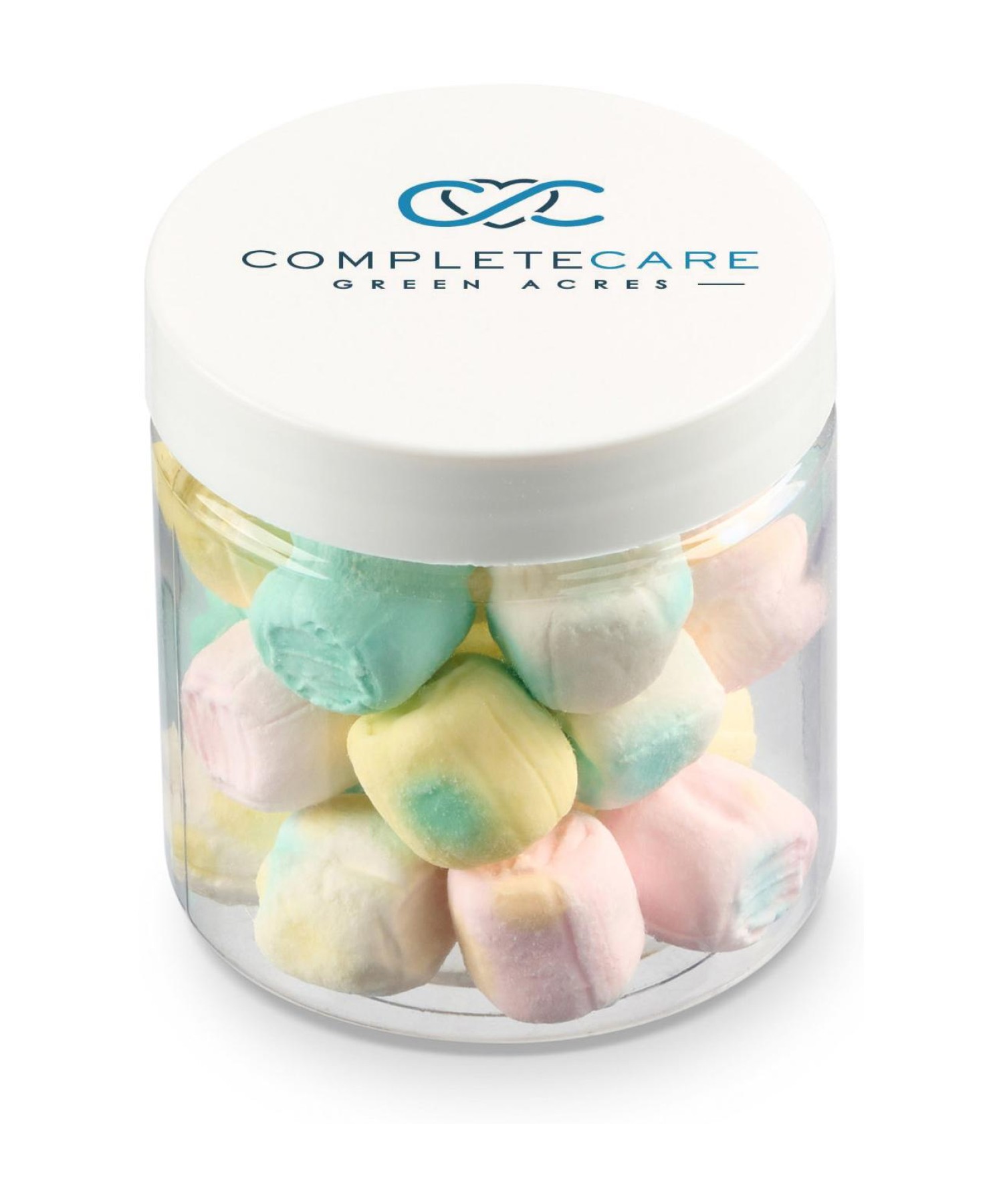 Union Printed - 4 oz jar of after dinner mints with a full color imprint on the lid