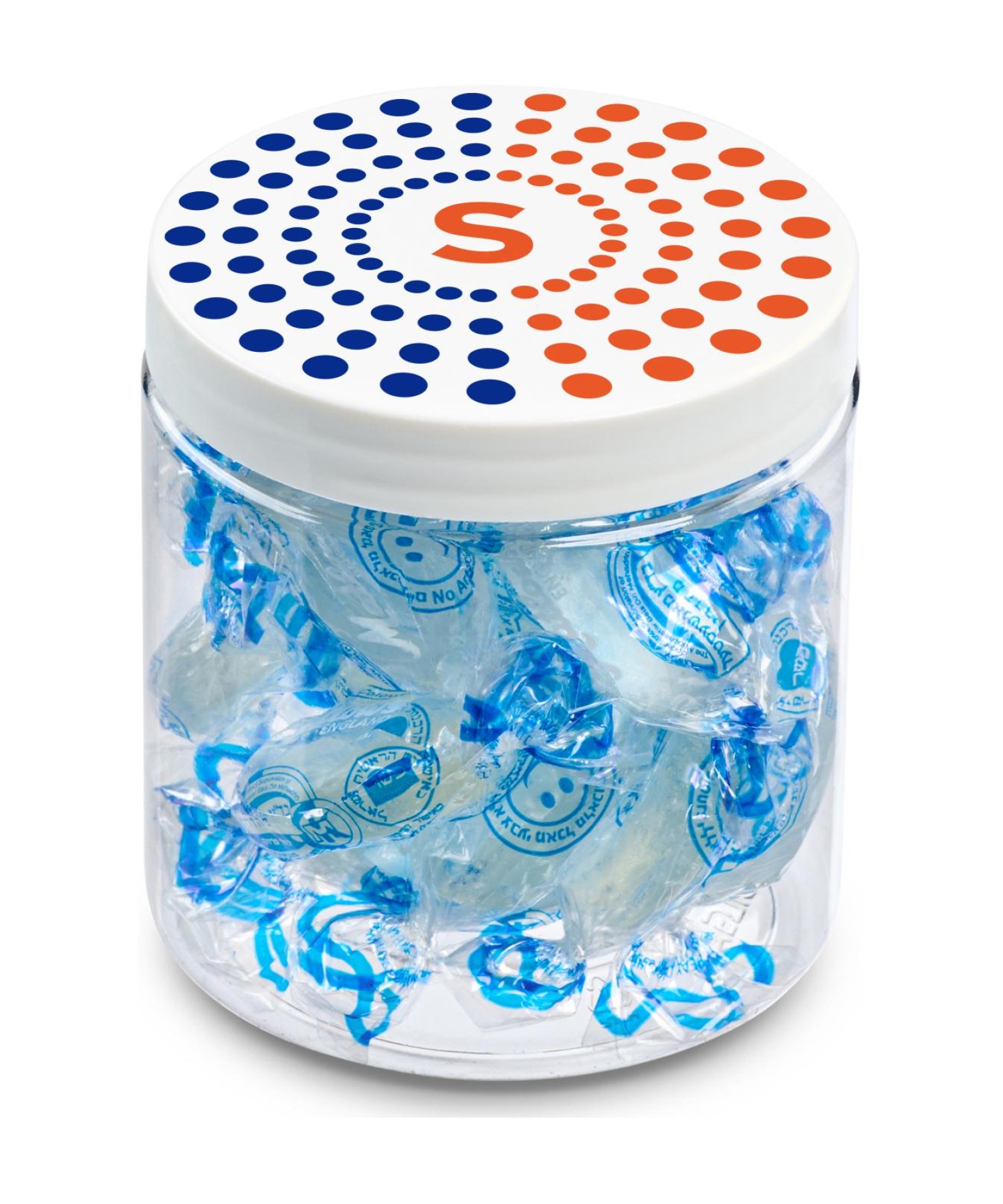 Union Printed - 8 oz jar of Matlow's mint candy with a full color imprint on the lid